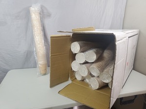 Box of New Planet 8 oz Compostable Cups
