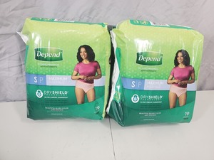 2 New Packages of Depends Fit Flex Maximum Underwear