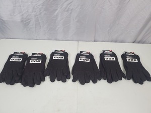 6 New Pair of Brown Jersey Gloves with Fleece Lining