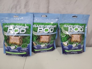 3 New Bags of Rapid Repair Pod Targeted Lawn Spot Treatment