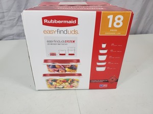 New Rubbermaid Easy Find Lids 18 Piece Set