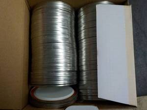 lot 96 image: 168 Regular Canning Lids...