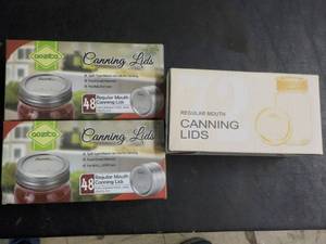 lot 97 image: 168 Regular Canning Lids...