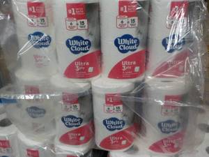 lot 109 image: 48 Rolls White Cloud Ultra 3 Ply To...
