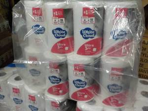 lot 111 image: 48 Rolls White Cloud Ultra 3 Ply To...