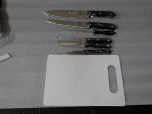 lot 117 image: 7 pc Knife and Cutting Board Set ...