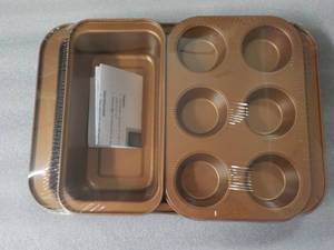 lot 119 image: 3 pc Bake and Roast Pan Set Copper ...