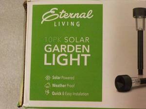 lot 130 image: Eternal Living 10 pk Solar Garden L...