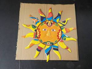lot 142 image: Metal Colorful Sun 13 Diameter...