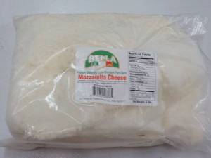 lot 201 image: 5 lb. Bag Frozen Bella Mozzarella C...