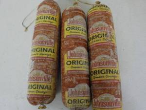 lot 244 image: 3 Johnsonville Original Sausages...