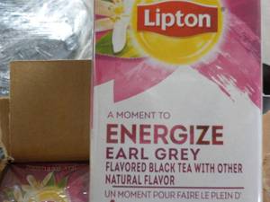 lot 247 image: 6 Pack Lipton Energize Earl Grey Bl...