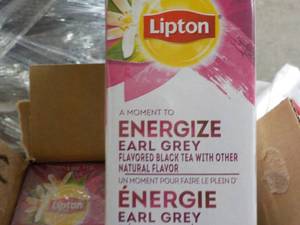 lot 249 image: 6 Pack Lipton Energize Earl Grey Bl...
