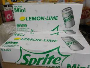 lot 285 image: 3 - 10 Cans Each Sprite Mini Lemon ...