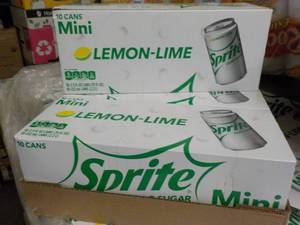 lot 286 image: 3 - 10 Cans Each Sprite Mini Lemon ...