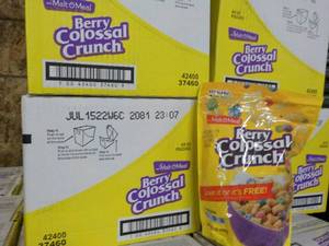 lot 291 image: 3 Boxes Malt O Meal Berry Colossal ...