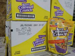 lot 293 image: 3 Boxes Malt O Meal Berry Colossal ...
