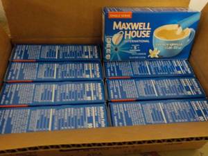 lot 296 image: Case of 8 Boxes Maxwell House Frenc...