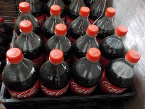 lot 317 image: Case of 12 - 1 liter Bottles Coca C...
