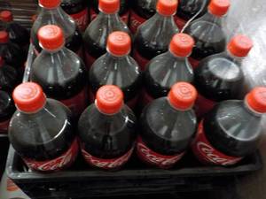 lot 320 image: Case of 12 - 1 liter Bottles Coca C...