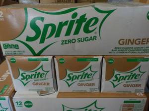 lot 348 image: 4 - 12 packs Sprite Ginger Zero Sug...