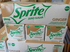 lot 349 image: 4 - 12 packs Sprite Ginger Zero Sug...