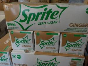 lot 350 image: 4 - 12 packs Sprite Ginger Zero Sug...