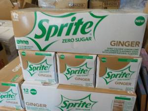 lot 351 image: 4 - 12 packs Sprite Ginger Zero Sug...