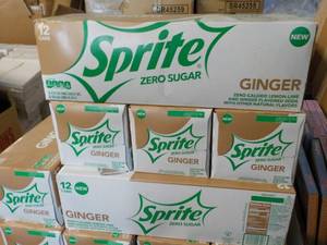 lot 352 image: 4 - 12 packs Sprite Ginger Zero Sug...