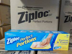 lot 364 image: Case of 12 Boxes Ziploc Perfect Por...