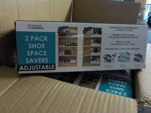 lot 368 image: Case of 12 - 2 pack Shoe Space Save...