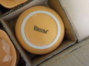 lot 384 image: Case of 24 Ventura Peach Ceramic So...