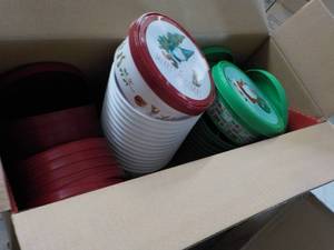 lot 32 image: 25 Plastic Tubs with Covers...
