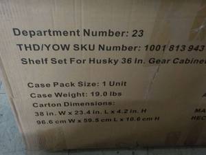 lot 66 image: 2 - 38 x 23 x 4 Metal Husky Shelv...
