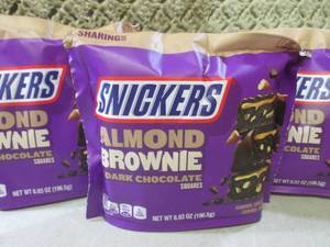 (B-3) 4 Bags Snickers Almond Browni...