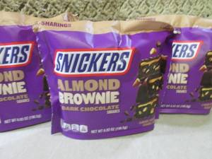 (B-3) 4 Bags Snickers Almond Browni...