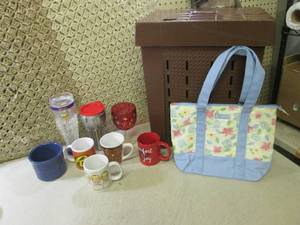 (D-3) Longaberger Hand Bag, Hamper ...