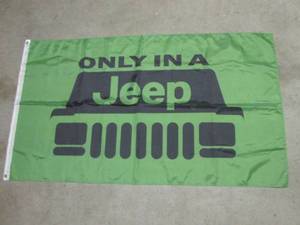(EC1) 3 ft x 5 ft Only In A Jeep Fl...