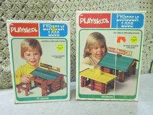 (CSB) 2 Playskool Lincoln Logs Sets...