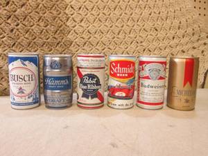(BSB) 6 Vintage Steel Beer Cans...