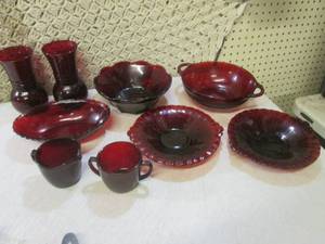 (BS) Assorted Red Glass...
