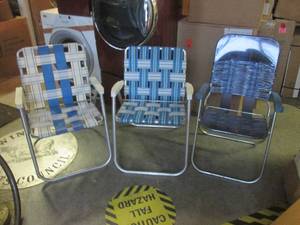 (RMWS) 3 Folding Lawn Chairs...