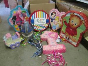 (EW4) Lot of 7 Assorted Pinatas...
