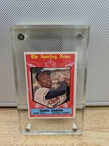 1959 Topps Hank Aaron Baseball Card Milwaukee Braves HOF MLB #561 X