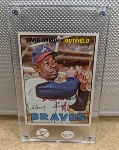 1967 Topps Hank Aaron Baseball Card Atlanta Braves HOF MLB #250 X