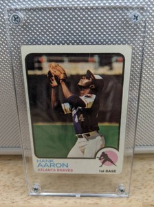 1973 Topps Hank Aaron Baseball Card Atlanta Braves HOF MLB #100 X