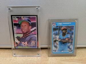 1985 Donruss &amp Fleer Kirby Puckett Rookie Baseball Card Twins HOF MLB #438 #286 X