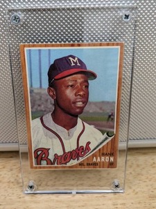 1962 Topps Hank Aaron Baseball Card Milwaukee Braves HOF MLB #320 X