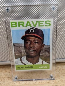 1964 Topps Hank Aaron Baseball Card Milwaukee Braves HOF MLB #300 X