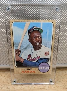 1968 Topps Hank Aaron Baseball Card Atlanta Braves HOF MLB #110 X